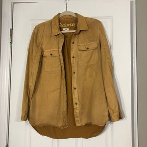 Madewell Mustard Tomboy Button Down Work Shirt